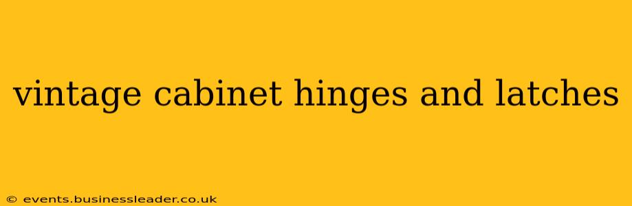 vintage cabinet hinges and latches