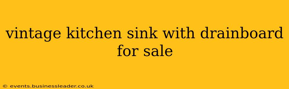 vintage kitchen sink with drainboard for sale