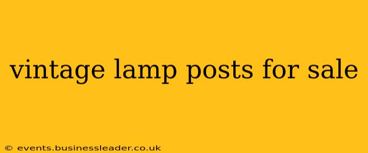 vintage lamp posts for sale