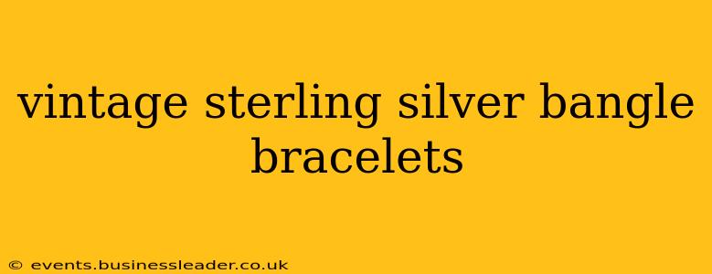 vintage sterling silver bangle bracelets