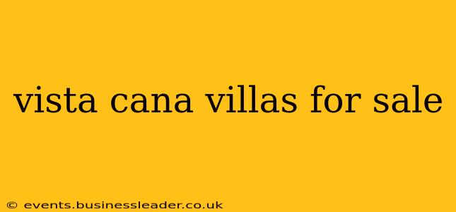 vista cana villas for sale