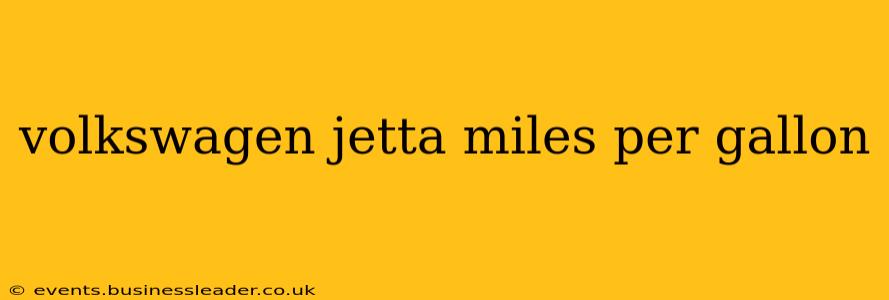 volkswagen jetta miles per gallon