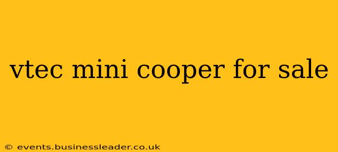 vtec mini cooper for sale