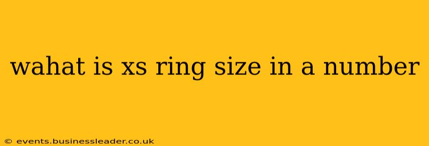 wahat is xs ring size in a number