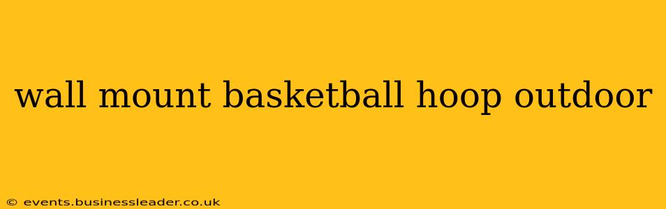 wall mount basketball hoop outdoor