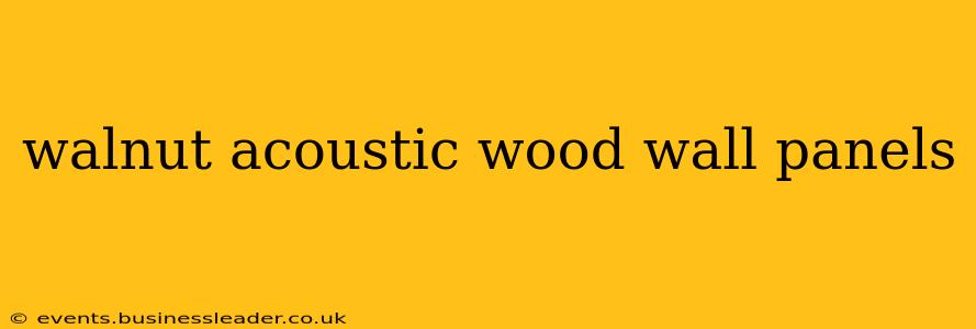 walnut acoustic wood wall panels