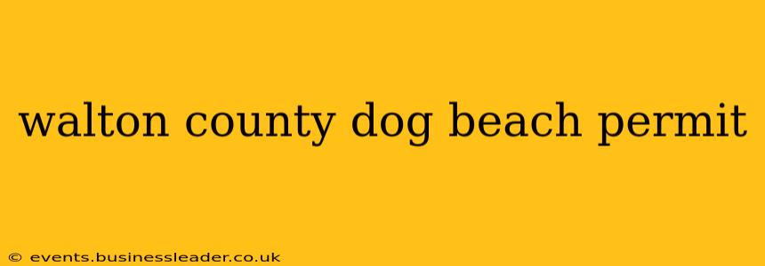 walton county dog beach permit