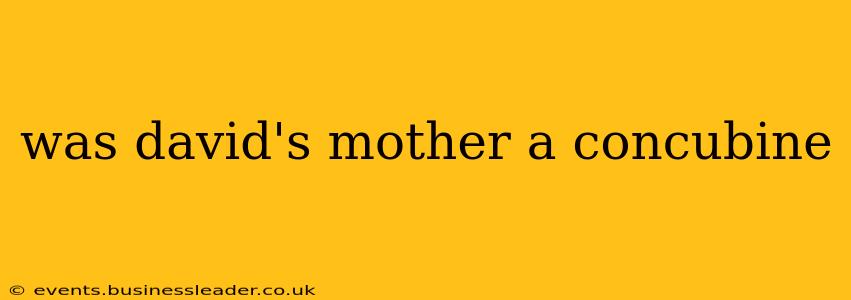 was david's mother a concubine