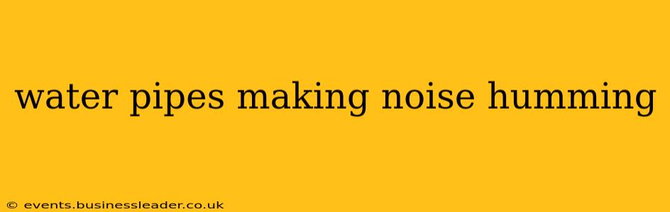 water pipes making noise humming