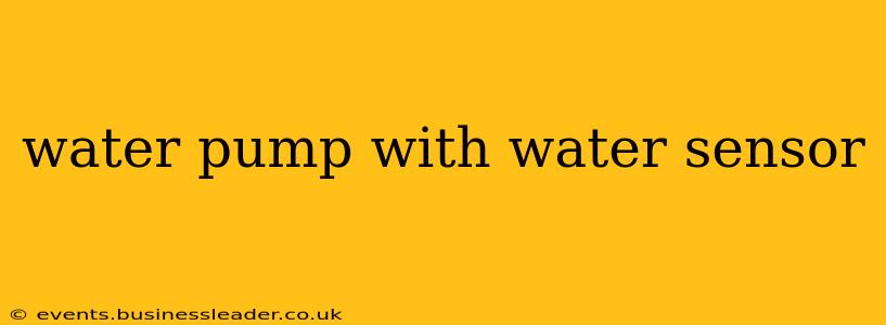 water pump with water sensor