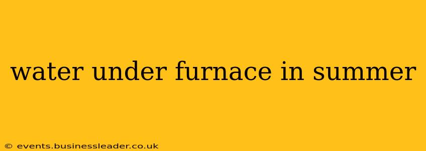 water under furnace in summer