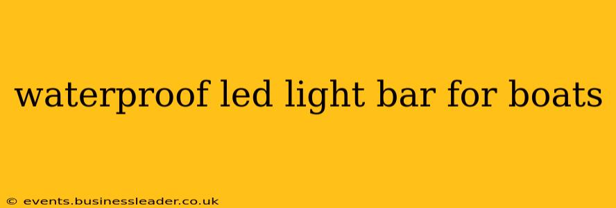 waterproof led light bar for boats