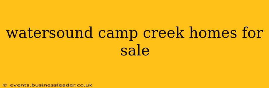 watersound camp creek homes for sale