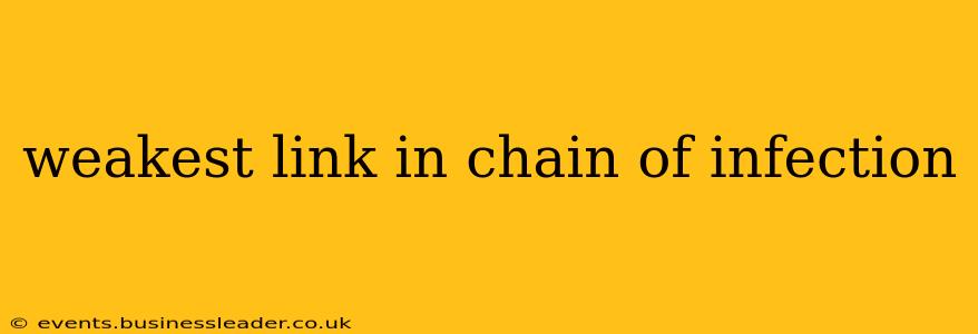 weakest link in chain of infection