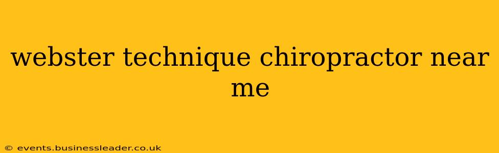 webster technique chiropractor near me