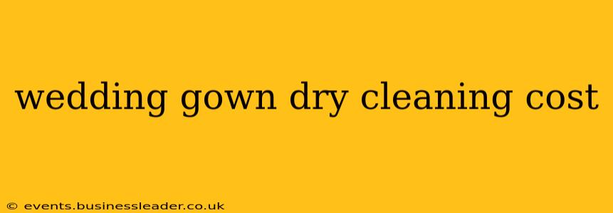 wedding gown dry cleaning cost