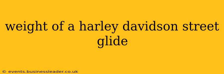weight of a harley davidson street glide