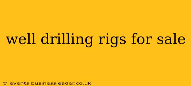 well drilling rigs for sale