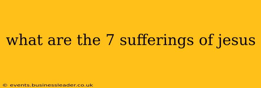 what are the 7 sufferings of jesus