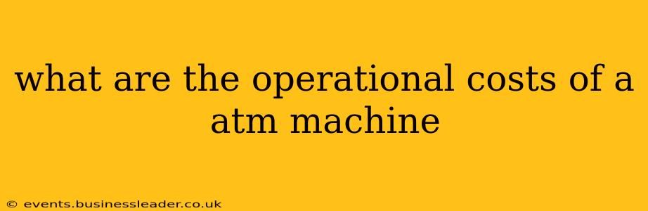 what are the operational costs of a atm machine