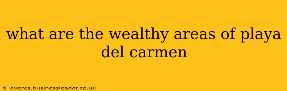 what are the wealthy areas of playa del carmen