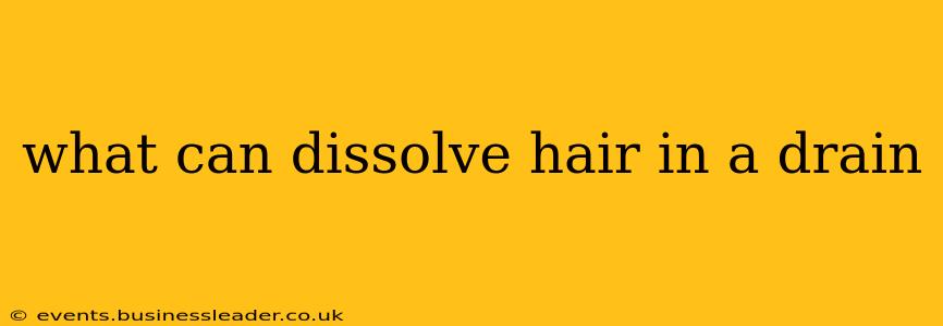 what can dissolve hair in a drain
