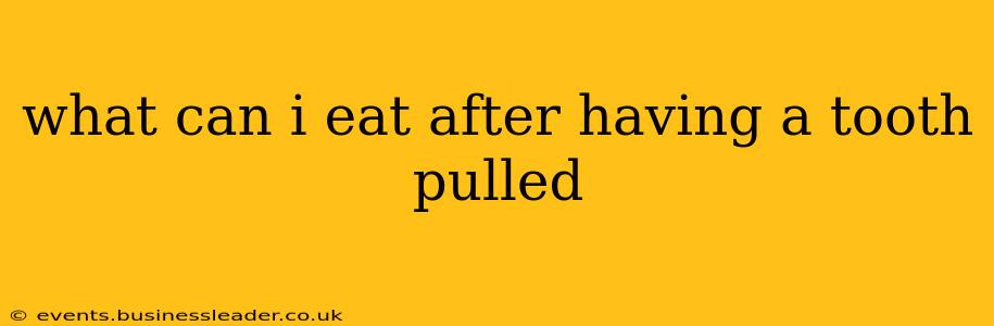 what can i eat after having a tooth pulled