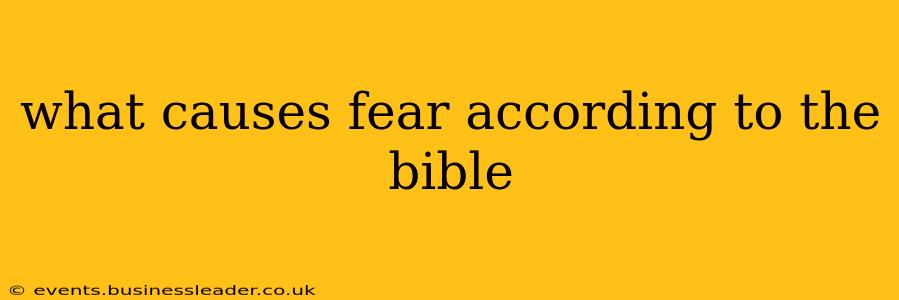what causes fear according to the bible