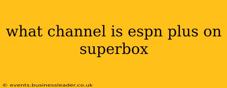 what channel is espn plus on superbox