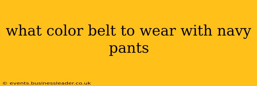 what color belt to wear with navy pants