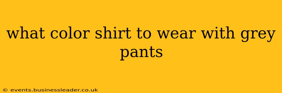 what color shirt to wear with grey pants