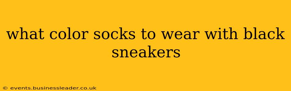 what color socks to wear with black sneakers