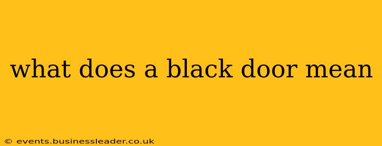 what does a black door mean