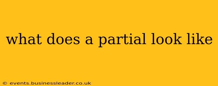 what does a partial look like