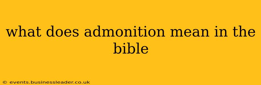 what does admonition mean in the bible