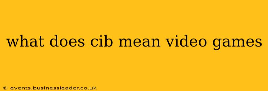 what does cib mean video games