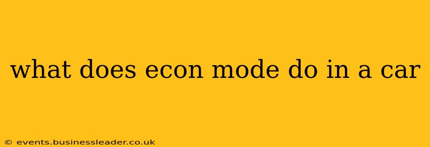 what does econ mode do in a car