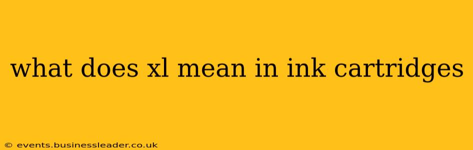 what does xl mean in ink cartridges
