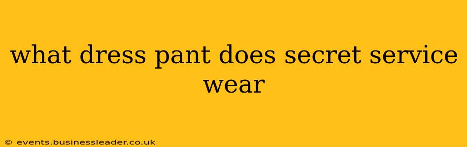 what dress pant does secret service wear