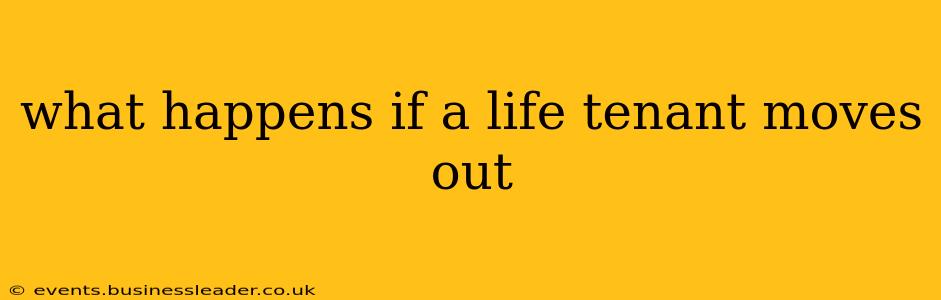 what happens if a life tenant moves out