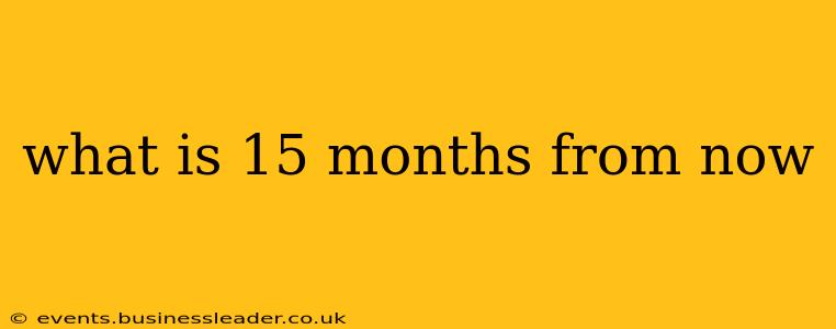 what is 15 months from now
