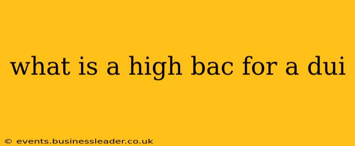 what is a high bac for a dui