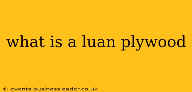 what is a luan plywood
