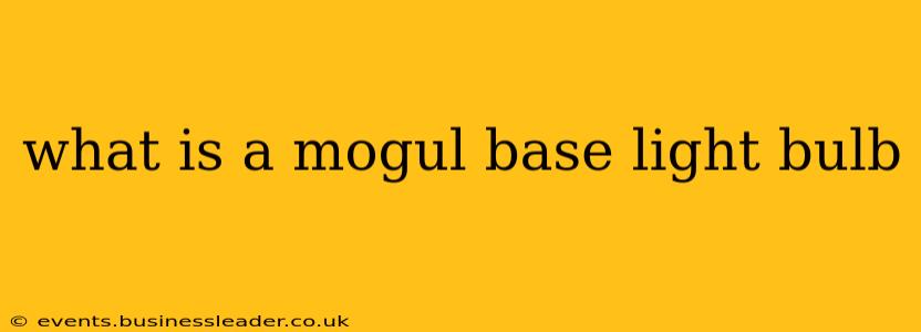 what is a mogul base light bulb