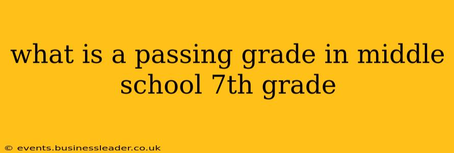 what is a passing grade in middle school 7th grade