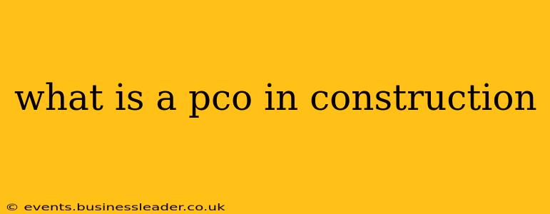 what is a pco in construction
