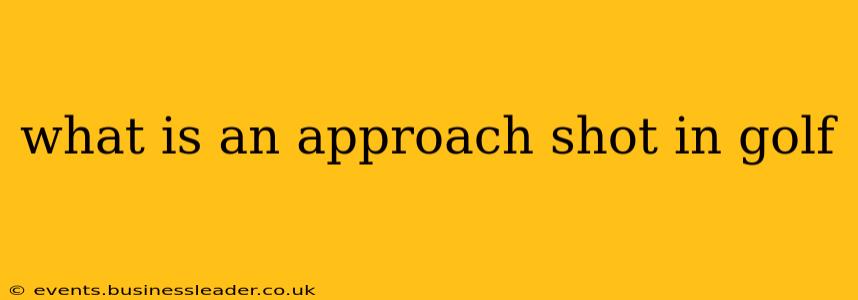 what is an approach shot in golf