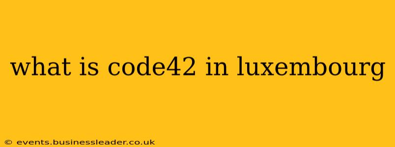 what is code42 in luxembourg
