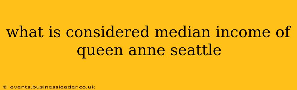 what is considered median income of queen anne seattle