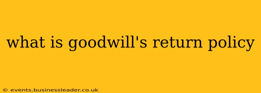 what is goodwill's return policy